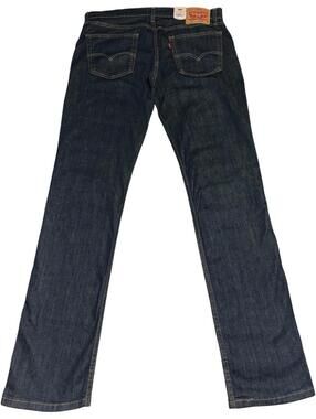 NEW 36x34 Levis 511 Slim Dark Navy Sand Wash Denim Jeans Y2k Green Blue 2022 Vtg